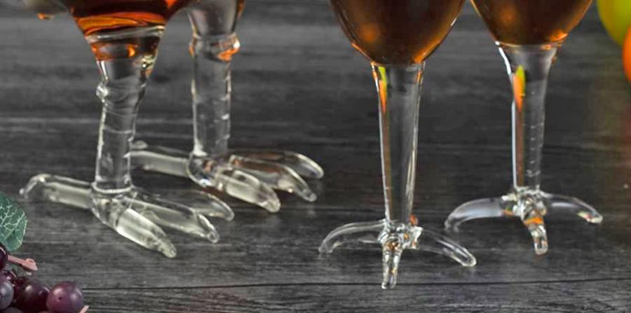 Chicken decanter with chicken legs and chicken glasses
