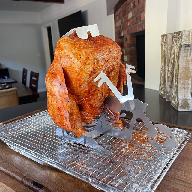 Chicken On a Motorcycle BBQ Griller