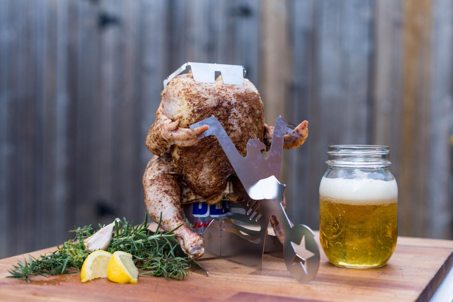 Chicken On a Motorcycle BBQ Griller
