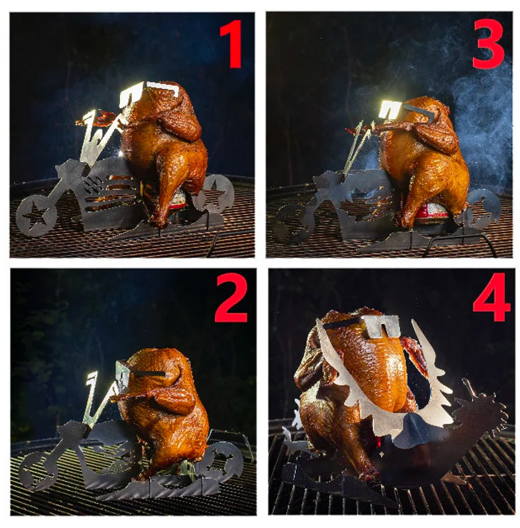 Chicken On a Motorcycle BBQ Griller