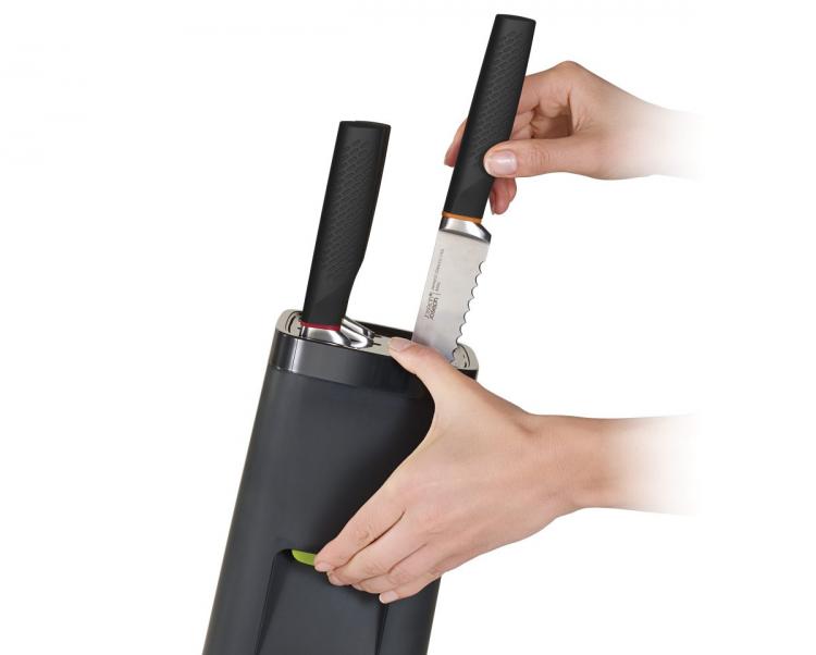 Joseph Joseph LockBlock - Child-Proof knife block requires a safety button to release knives - adult-sized hands required to open knife block