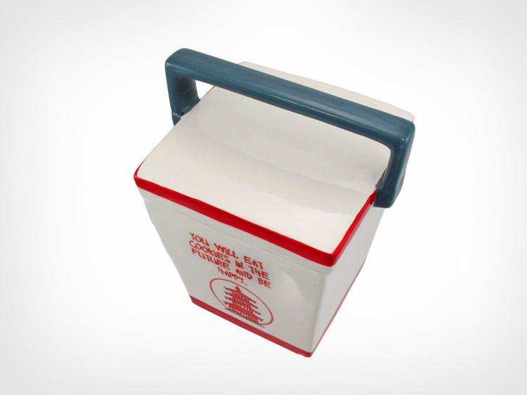 Chinese Take-Out Box Cookie Jar - Chinese Box Dog Treat Jar