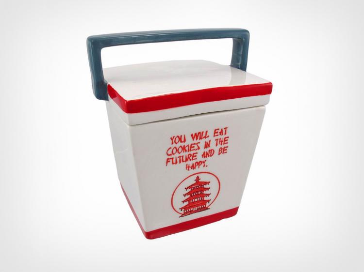 Chinese Take-Out Box Cookie Jar - Chinese Box Dog Treat Jar