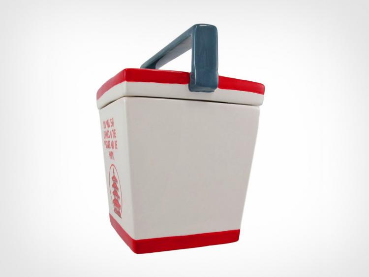 Chinese Take-Out Box Cookie Jar - Chinese Box Dog Treat Jar