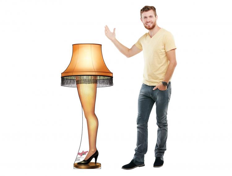 Christmas Character Life-size Cardboard Cutouts - Leg Lamp A Christmas Story Cardboard Cut Out