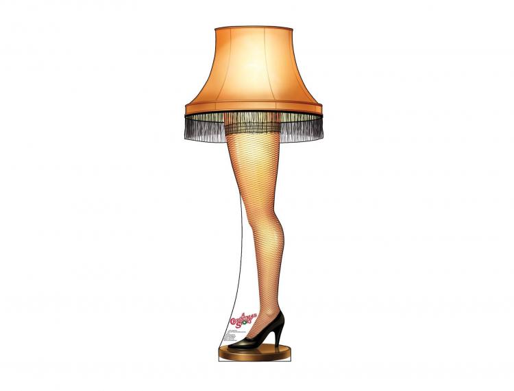 Christmas Character Life-size Cardboard Cutouts - Leg Lamp A Christmas Story Cardboard Cut Out