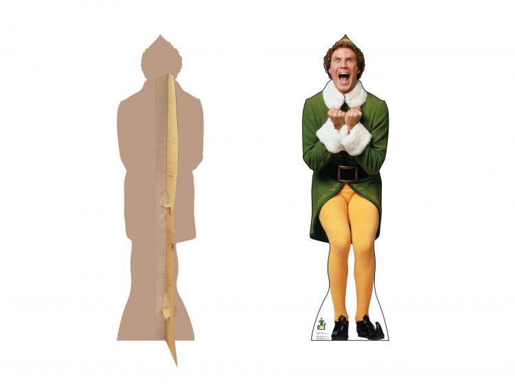 Christmas Character Life-size Cardboard Cutouts -Elf Will Ferrell Movie Christmas Cardboard Cut Out