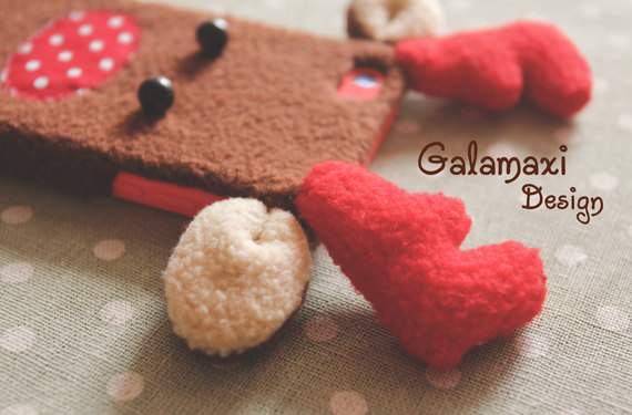Christmas Themed Soft Felt Phone Cases - Reindeer