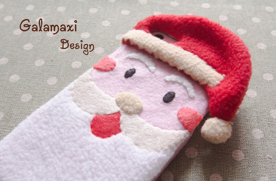Christmas Themed Soft Felt Phone Cases - Santa Clause