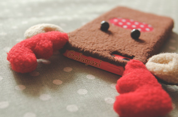 Christmas Themed Soft Felt Phone Cases - Reindeer