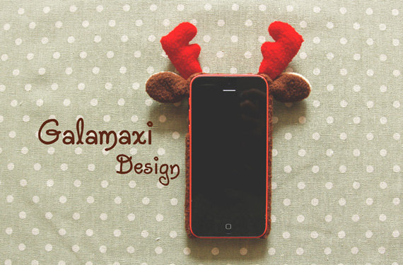 Christmas Themed Soft Felt Phone Cases - Reindeer