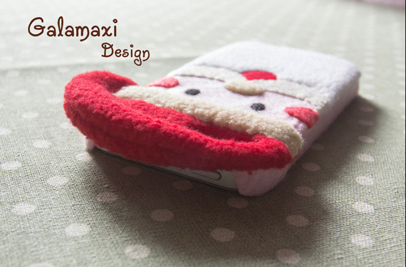 Christmas Themed Soft Felt Phone Cases - Santa Clause