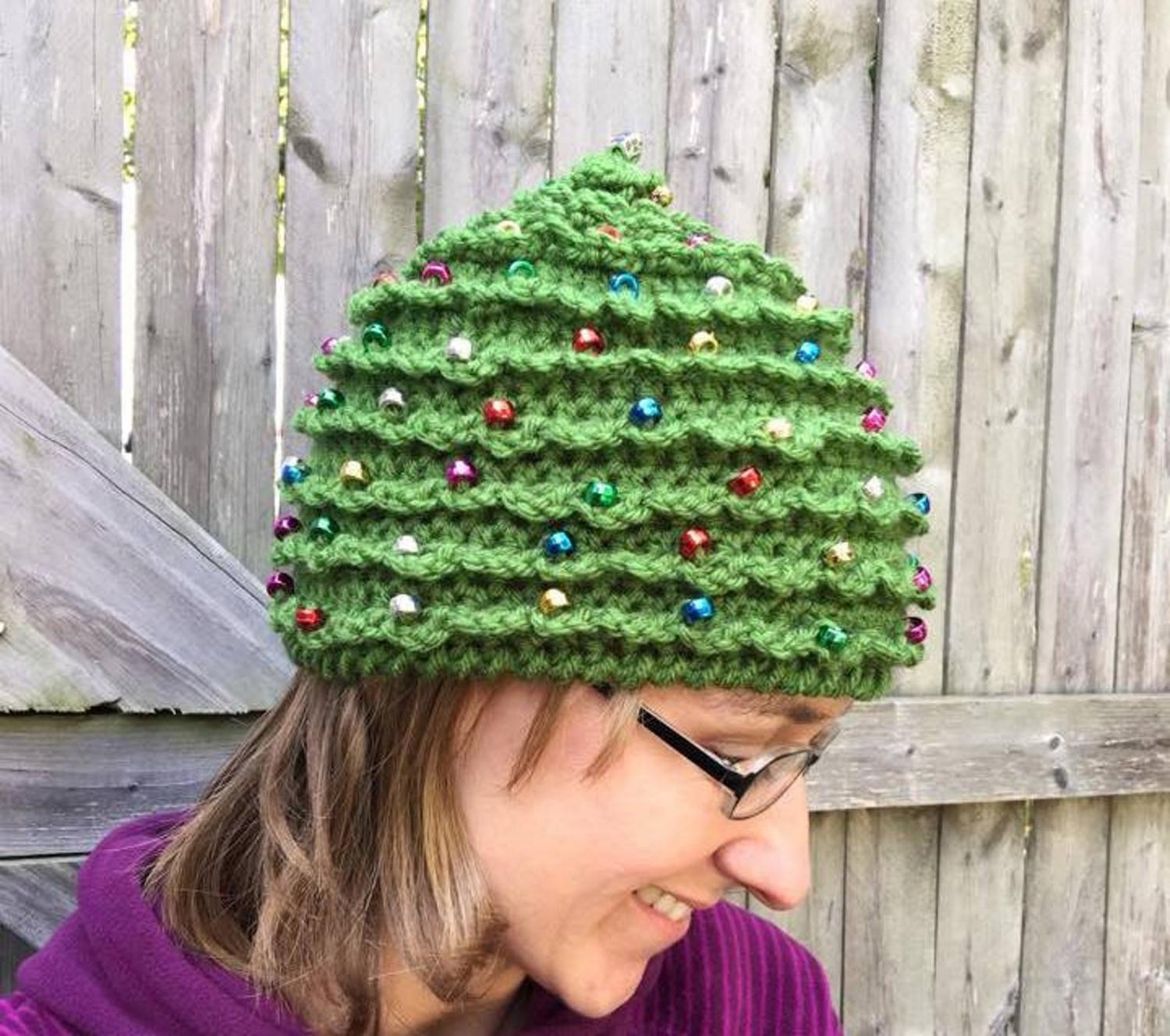 Christmas Tree Hats For Newborns and Toddlers - Crochet Christmas Tree Plans Pattern