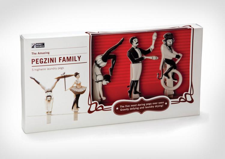 Amazing Pegzini Family Circus People Clothes Pins 