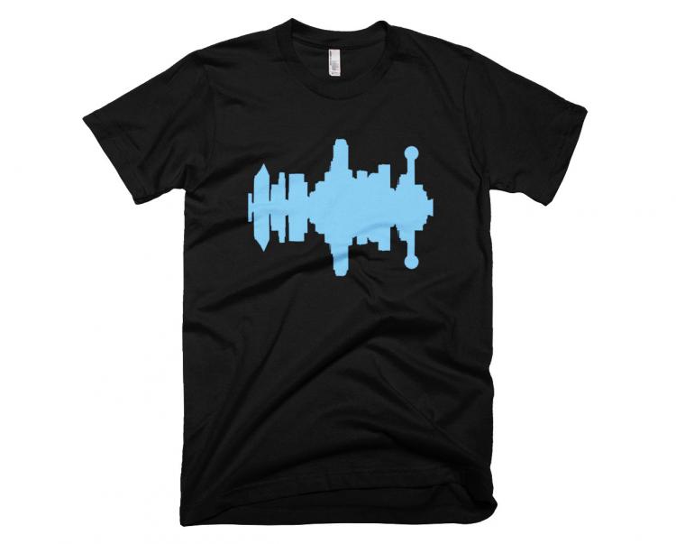 City Skyline Audio Wave T-Shirts - Dallas