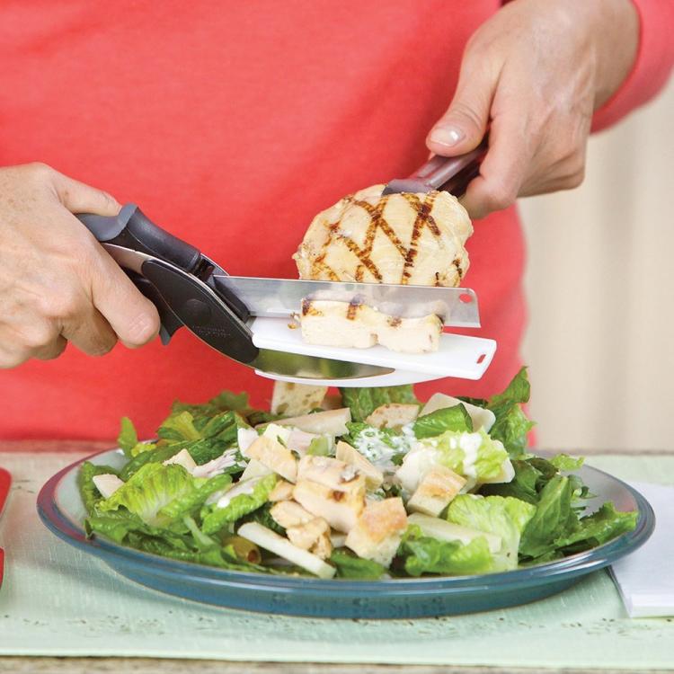 Clever Cutter - 2-in-1 Chopping Knife and Cutting Board - Kitchen Scissor Choppers