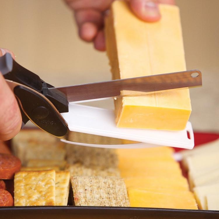 Clever Cutter - 2-in-1 Chopping Knife and Cutting Board - Kitchen Scissor Choppers