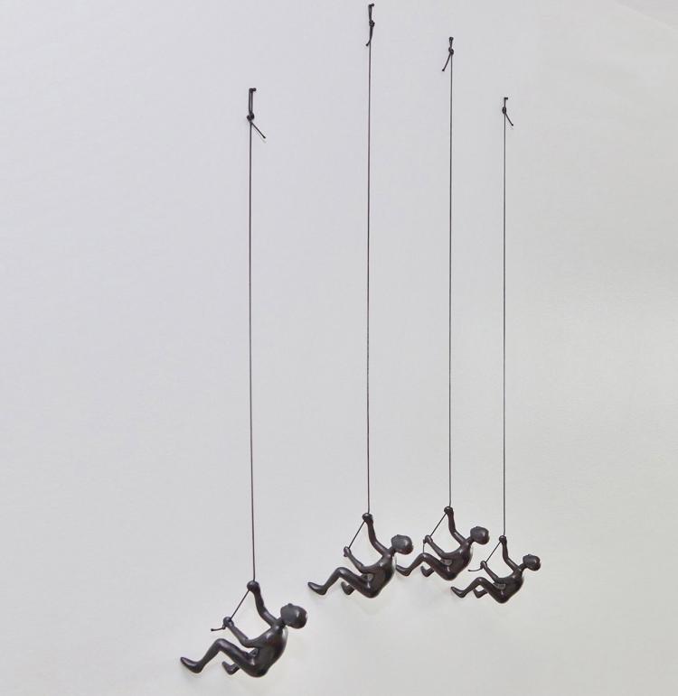Climbing Man Wall Sculpture Figurine