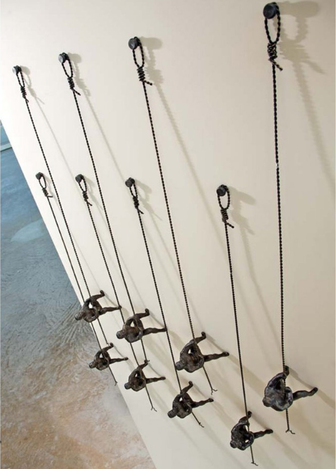 Climbing Man Wall Sculpture Figurine