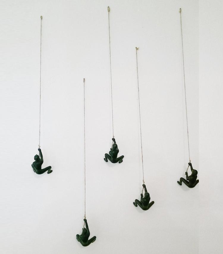 Climbing Man Wall Sculpture Figurine