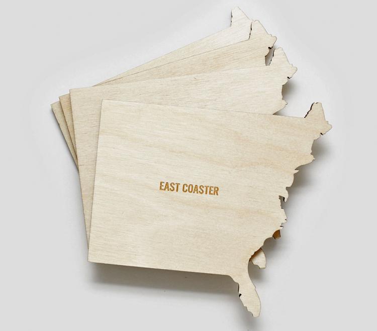 Coast Coasters - East and West Side Wooden Coasters