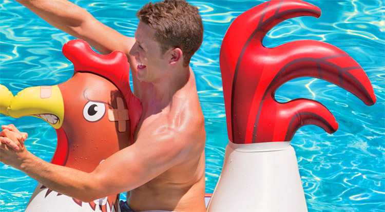 Cock-Fighting Floating Chicken Fight Pool Toys - Inflatable chicken fighting battle water toy