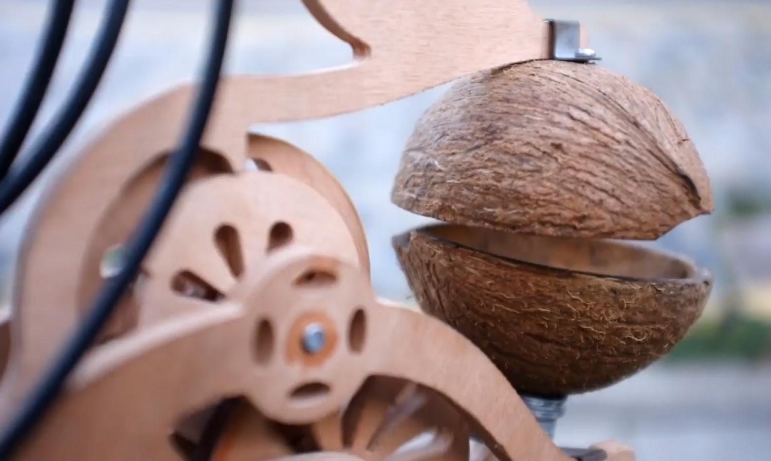 Trotify galloping horse bicycle accessory with coconuts - Monty Python bike gadget