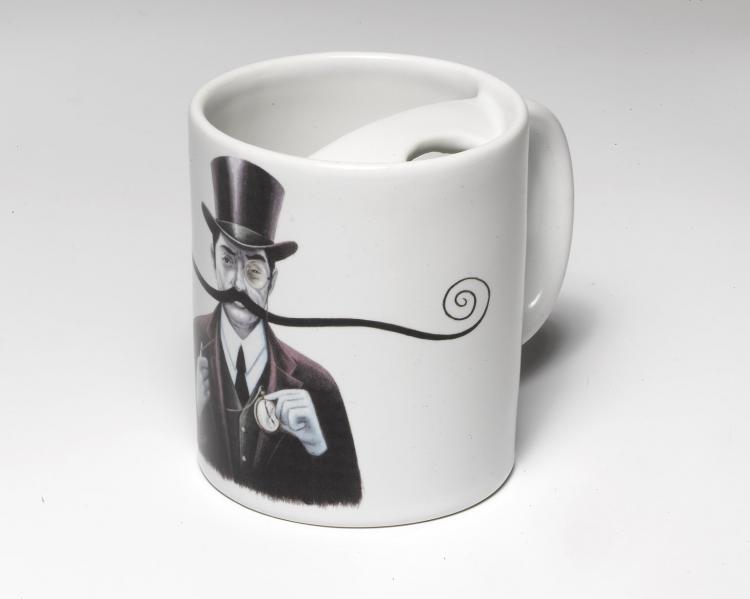 Bucardo Coffee Mug With Mustache Guard - Mustache mug