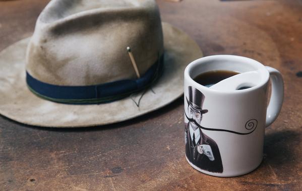 Bucardo Coffee Mug With Mustache Guard - Mustache mug