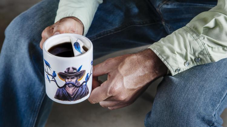 Bucardo Coffee Mug With Mustache Guard - Mustache mug