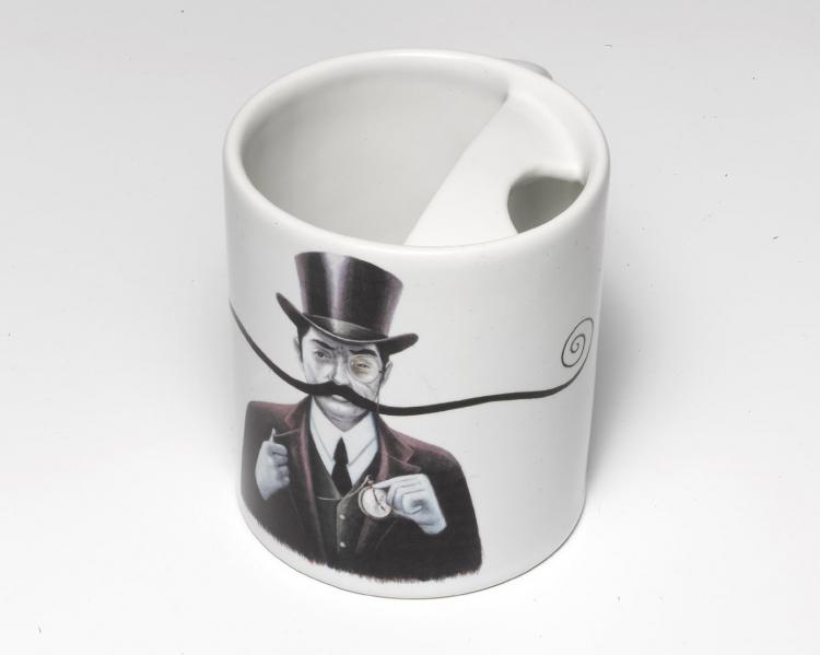 Bucardo Coffee Mug With Mustache Guard - Mustache mug