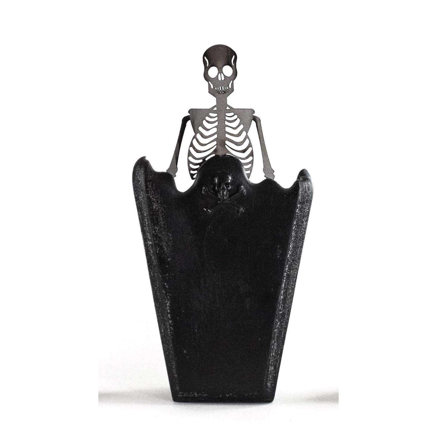 Melting Coffin Skeleton Candle