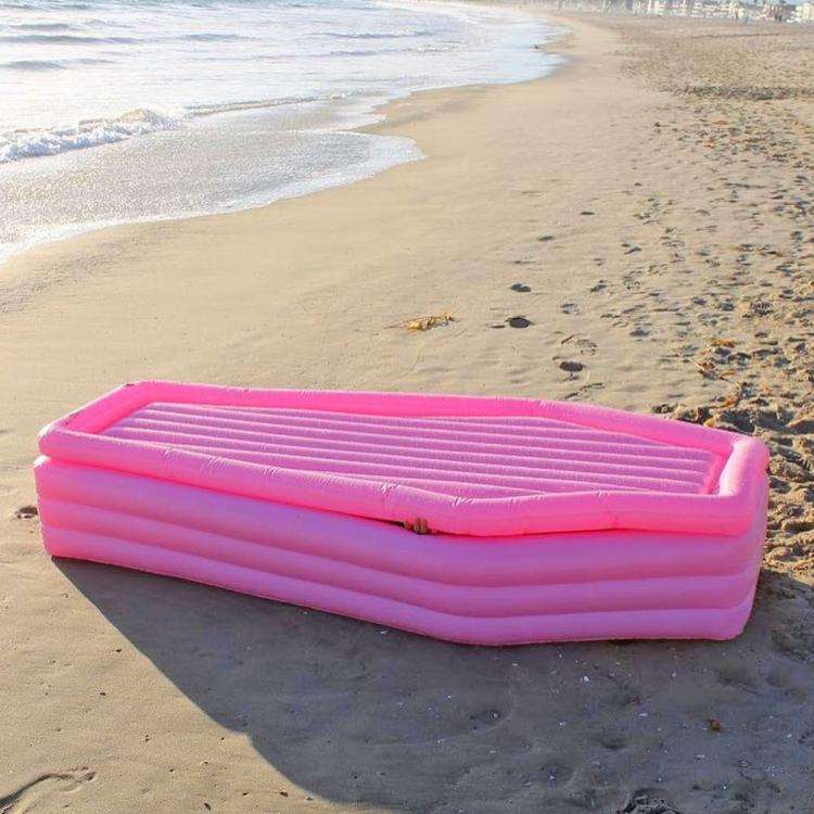 Pink Coffin Pool Float