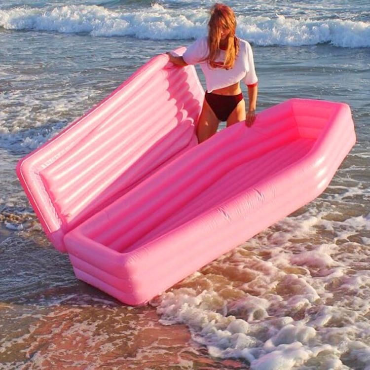 Pink Coffin Pool Float