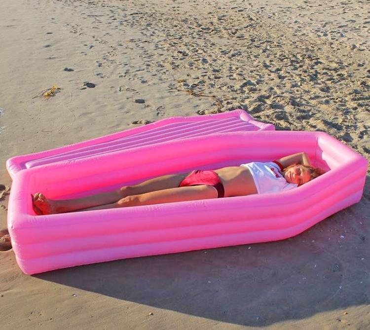 Pink Coffin Pool Float