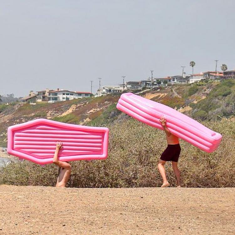 Pink Coffin Pool Float