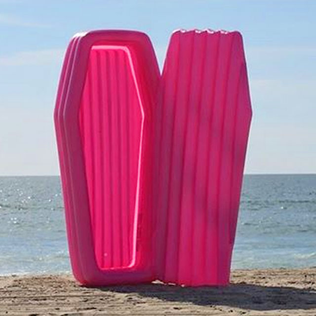 Pink Coffin Pool Float