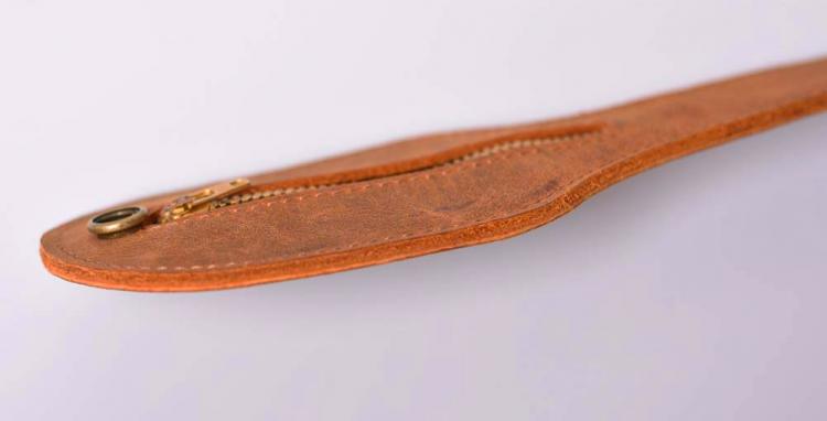 Leather Coin Purse Self-Defense Weapon - Belt loop coin purse smashing weapon