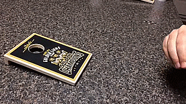 Coinhole - Combo cornhole bag toss and quarters college drinking game - mini cornhole and quarters party game