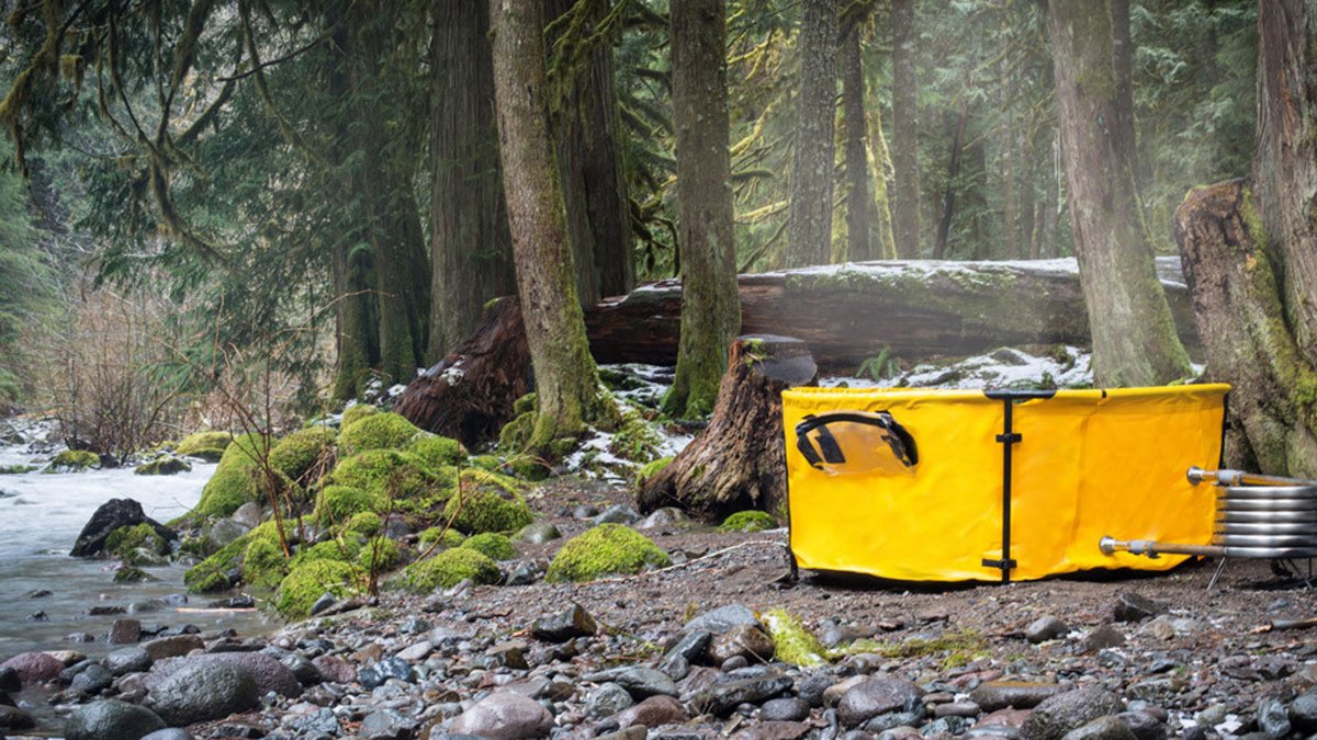 Collapsible Camping Hot Tub - Nomad Portable Tub and Fire Coil Hot Tub Heater