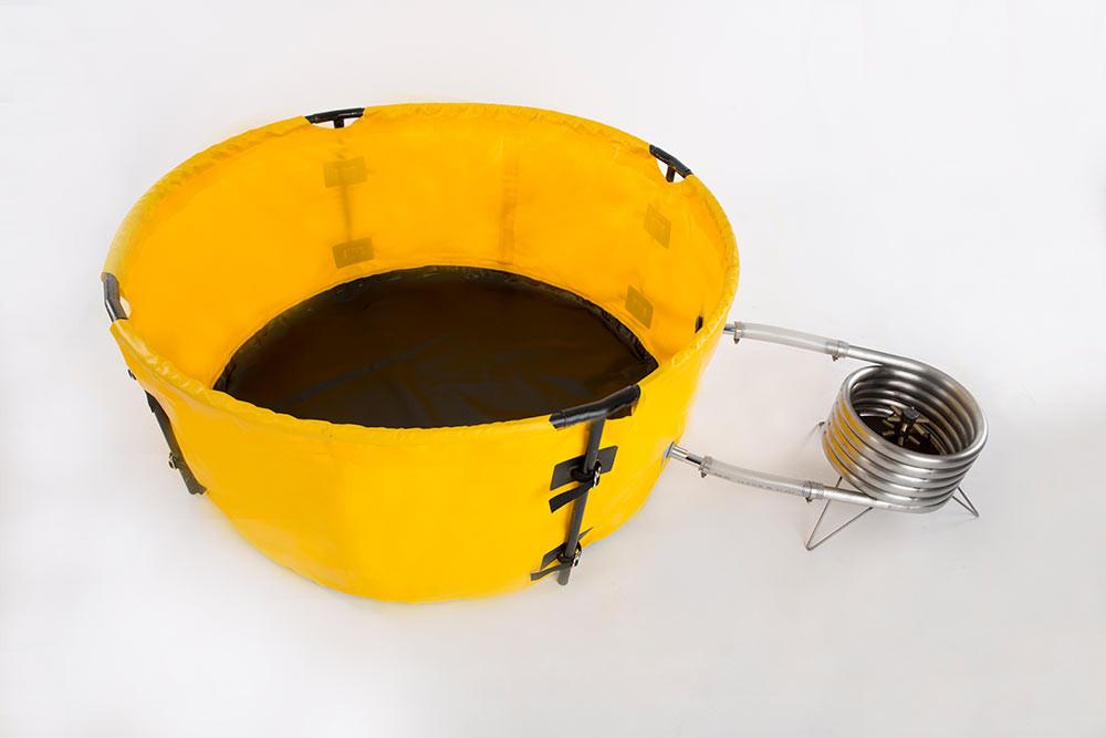 Collapsible Camping Hot Tub - Nomad Portable Tub and Fire Coil Hot Tub Heater