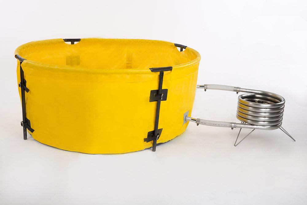 Collapsible Camping Hot Tub - Nomad Portable Tub and Fire Coil Hot Tub Heater
