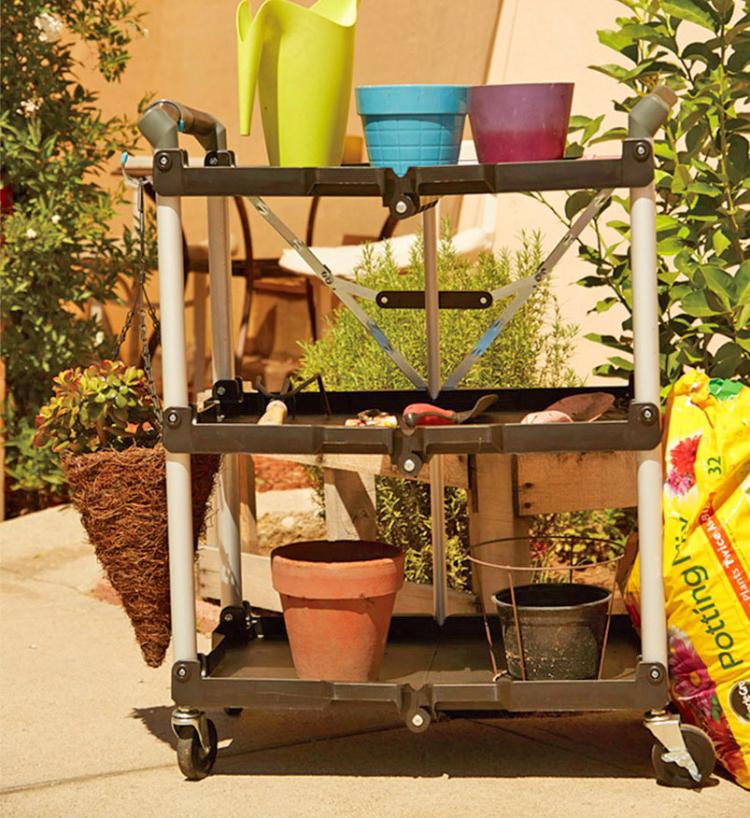 Olympia Collapsible Service Cart Folds Down To Just 8 Inches Wide