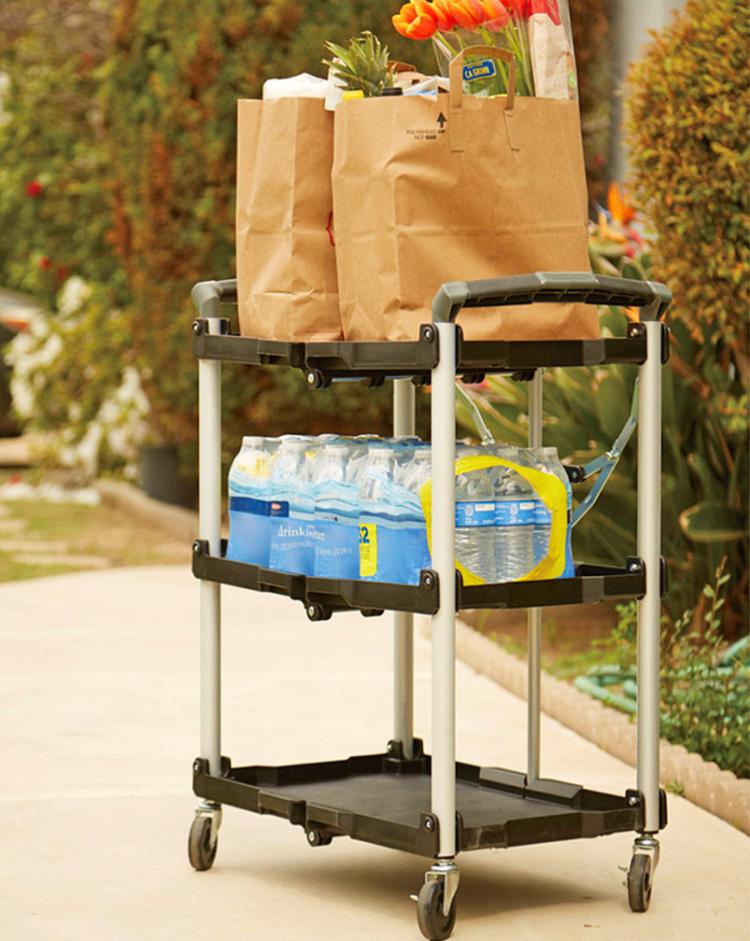 Olympia Collapsible Service Cart Folds Down To Just 8 Inches Wide
