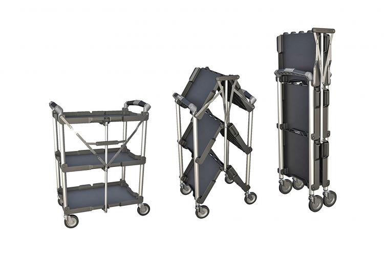 Olympia Collapsible Service Cart Folds Down To Just 8 Inches Wide
