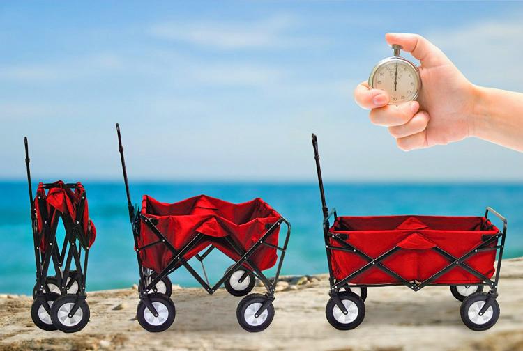 Mac Sports Collapsible Utitlity Wagon - Foldable Wagon for - Camping wagon - Beach wagon - Sports Games Wagon