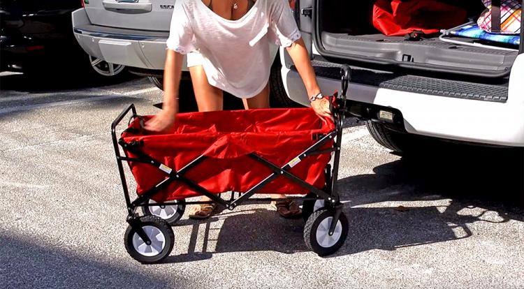Mac Sports Collapsible Utitlity Wagon - Foldable Wagon for - Camping wagon - Beach wagon - Sports Games Wagon
