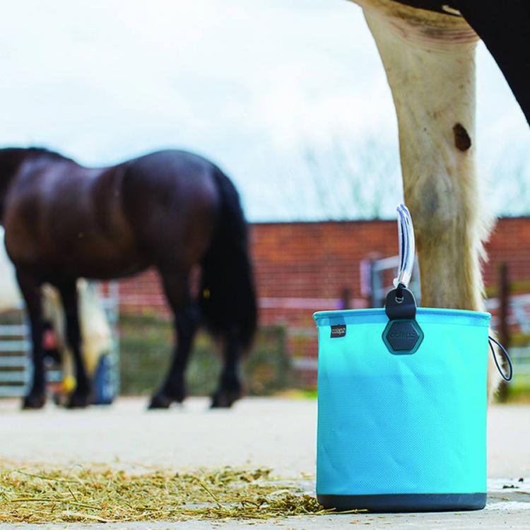 Colapz collapsible bucket - collapsing water bucket - coulorwave plastic bucket folds down for easy storage