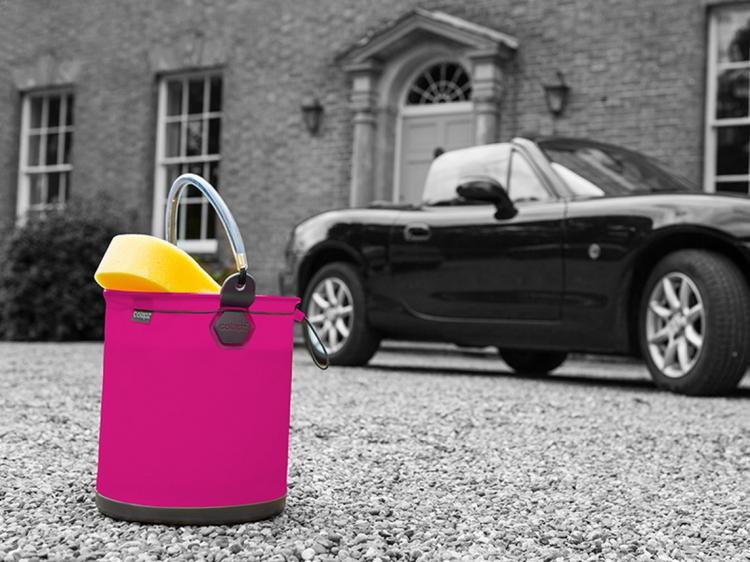 Colapz collapsible bucket - collapsing water bucket - coulorwave plastic bucket folds down for easy storage