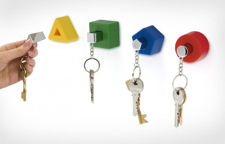 Colored Shapes Key Holders